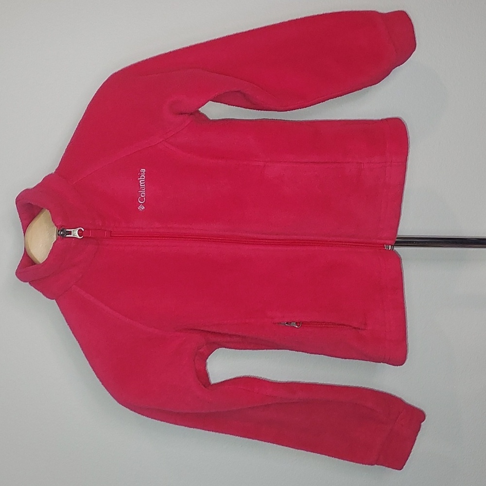 Columbia Pink Benton Springs Fleece Zip Up Jacket Size XS (6/7)